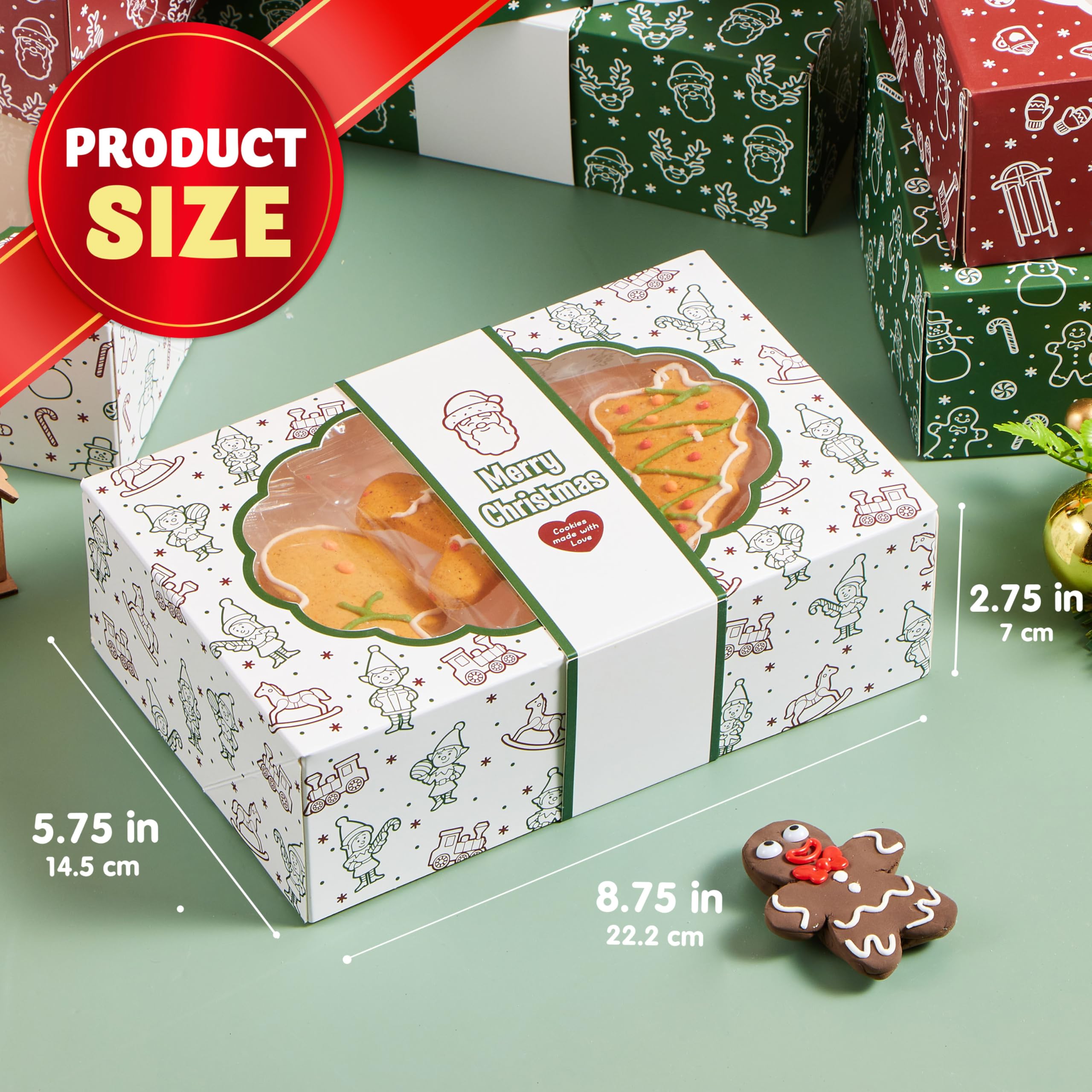 12PCS Christmas Cookie Boxes for Gift Giving - Image 8