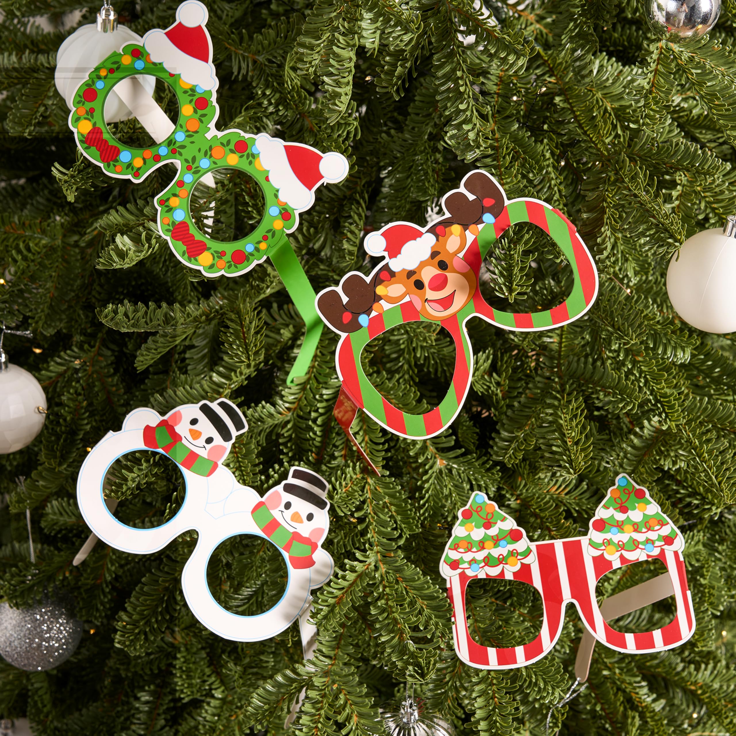 24 Pcs Christmas Paper Eyeglasses - Image 7