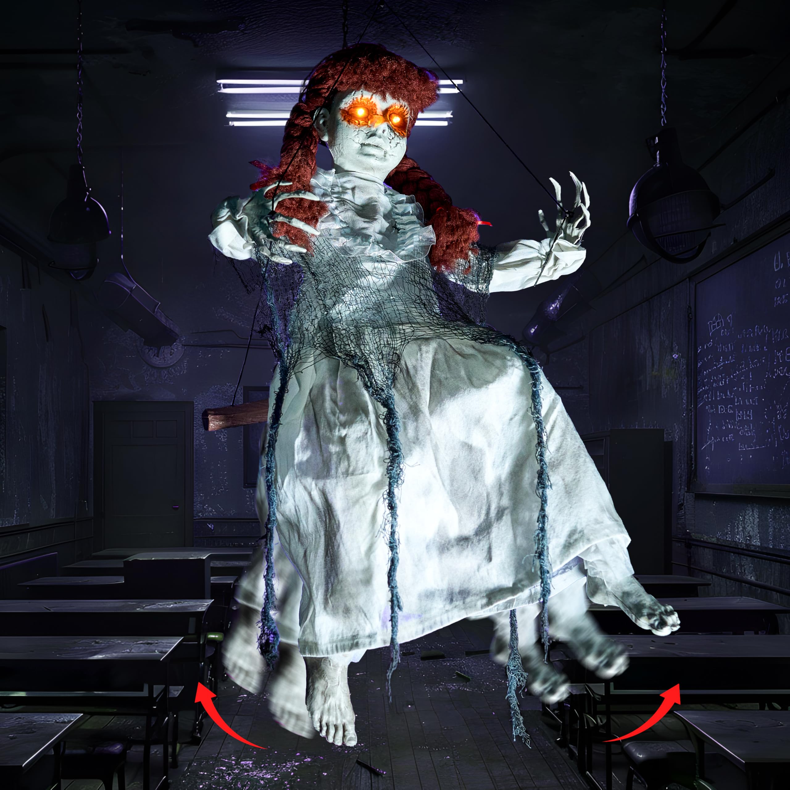 Halloween Hanging Scary Swing Girl - Image 7