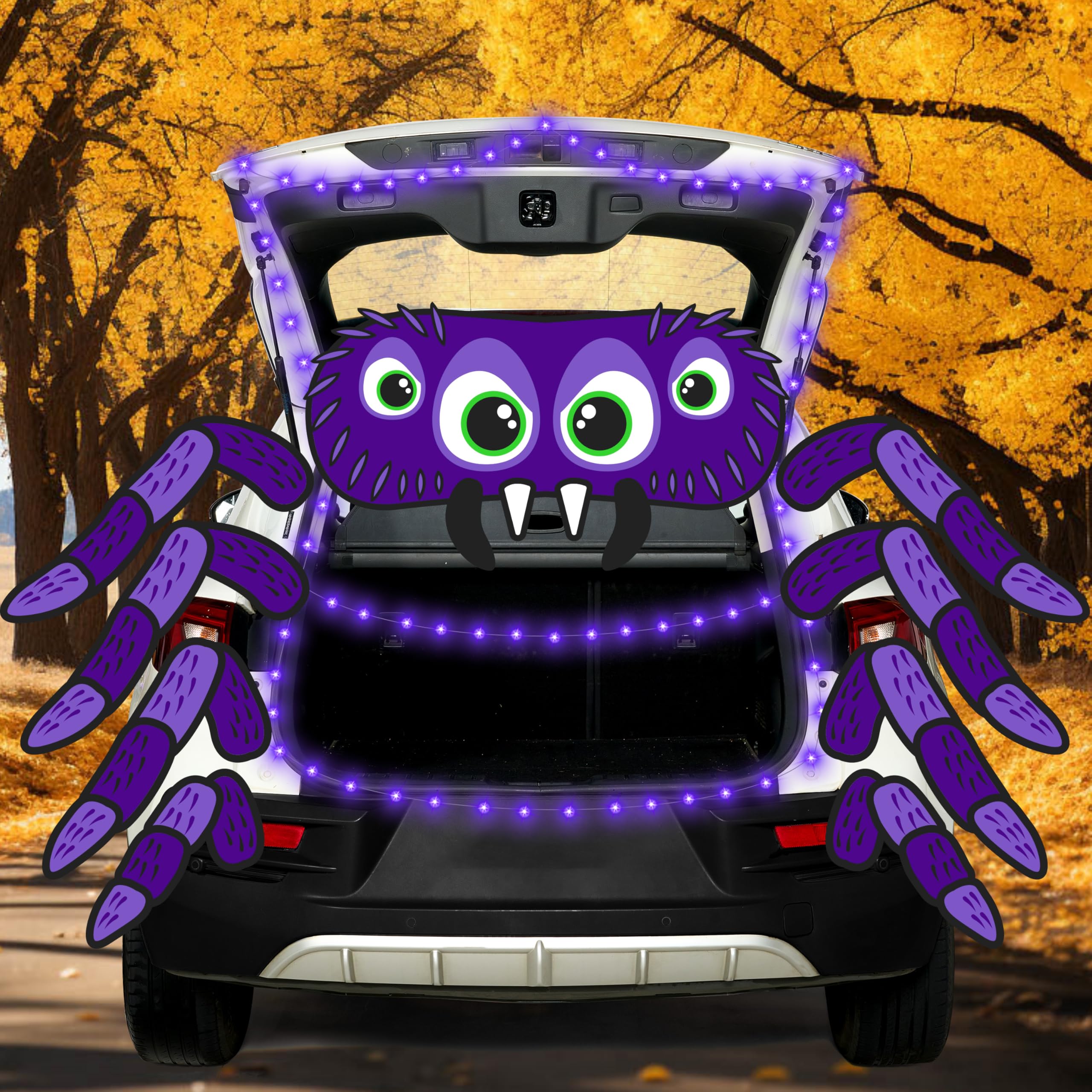 Halloween Trunk or Treat Car Decorations Kit Spider Theme - Image 7