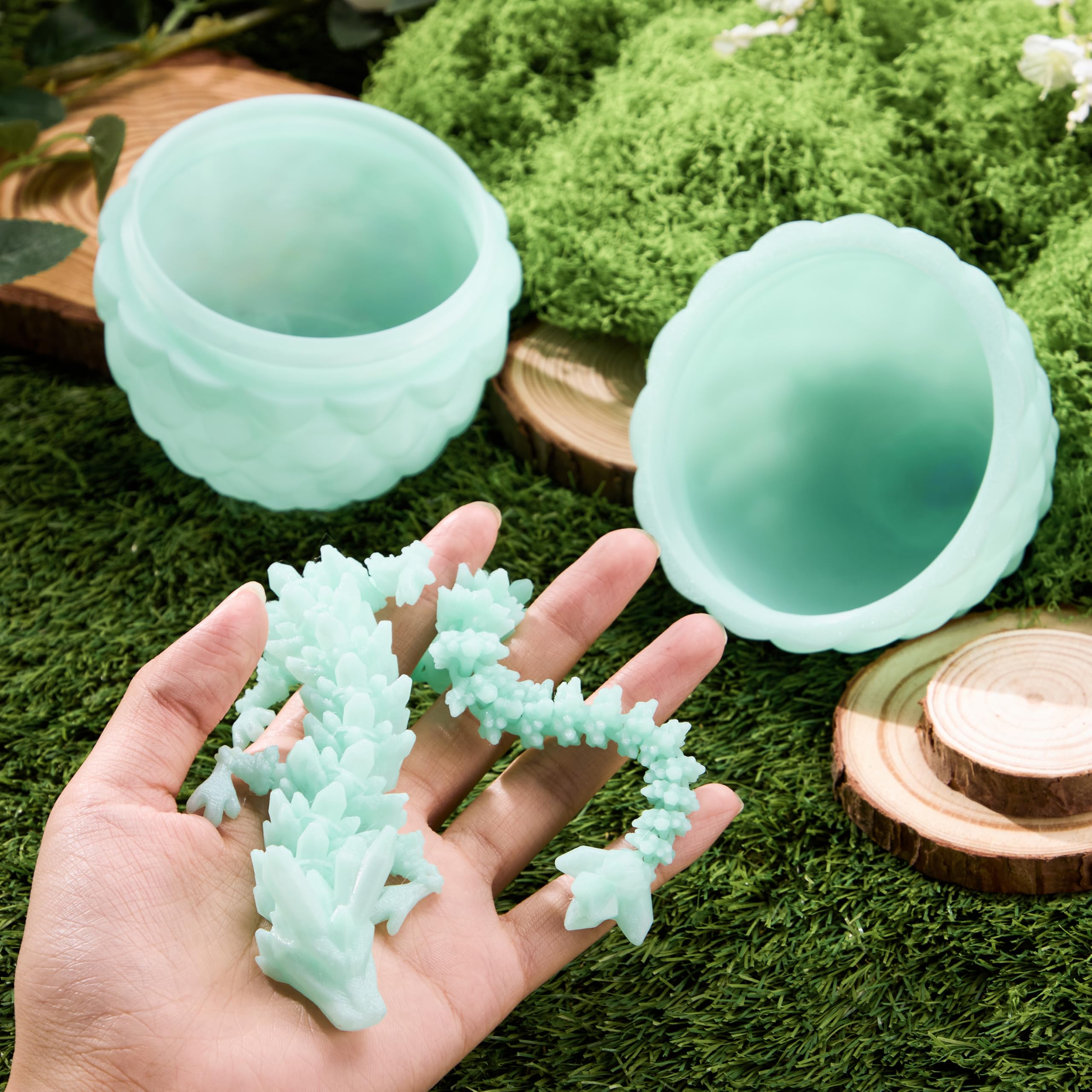 3D Printed Dragon Eggs with 12 Laser Glow Dragon Inside - Image 7