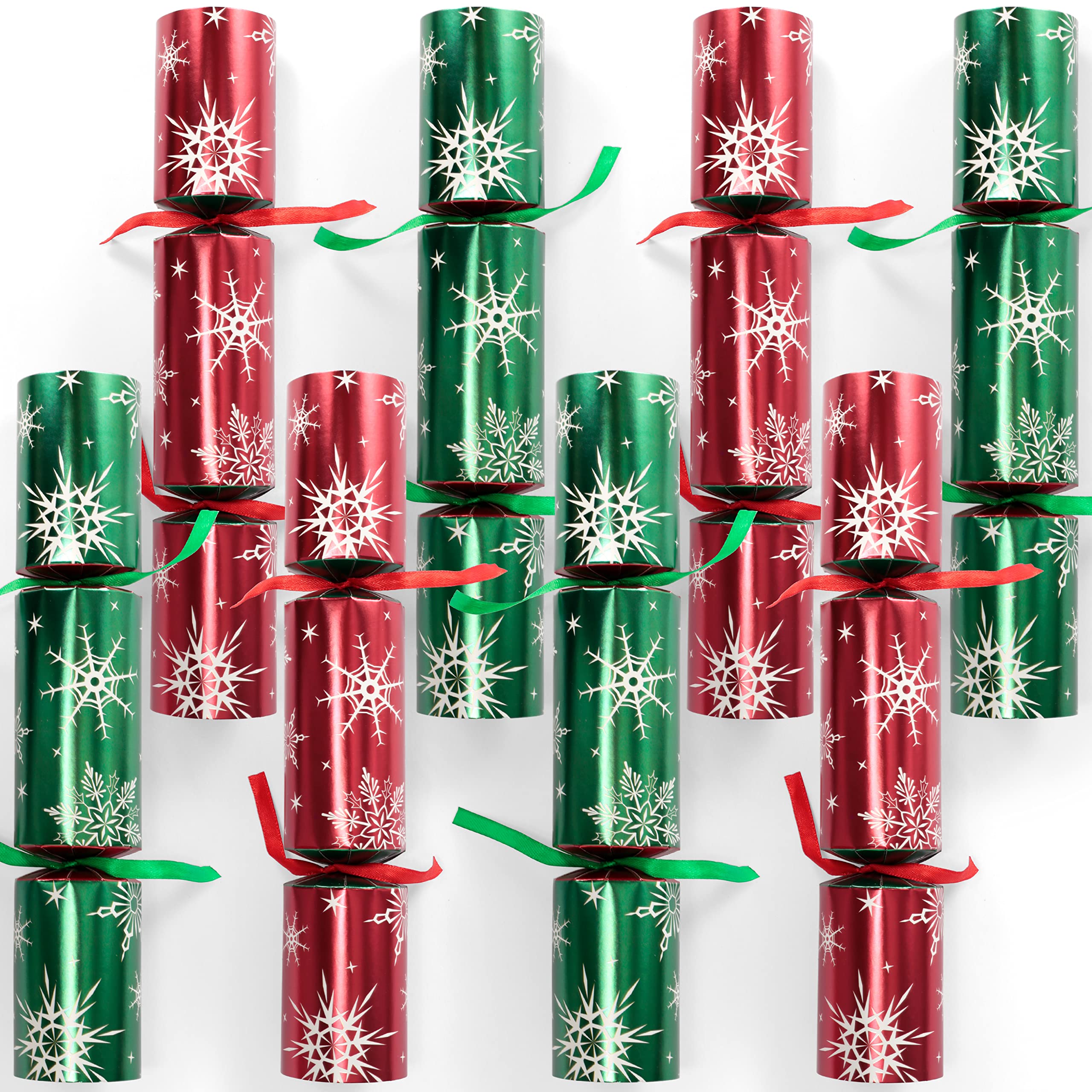 Christmas Party Table Favors (Red Green Snowflake), 8 Pack - Image 7