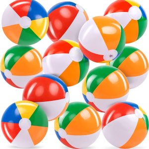 Joyin 12-Pack Rainbow Beach Balls