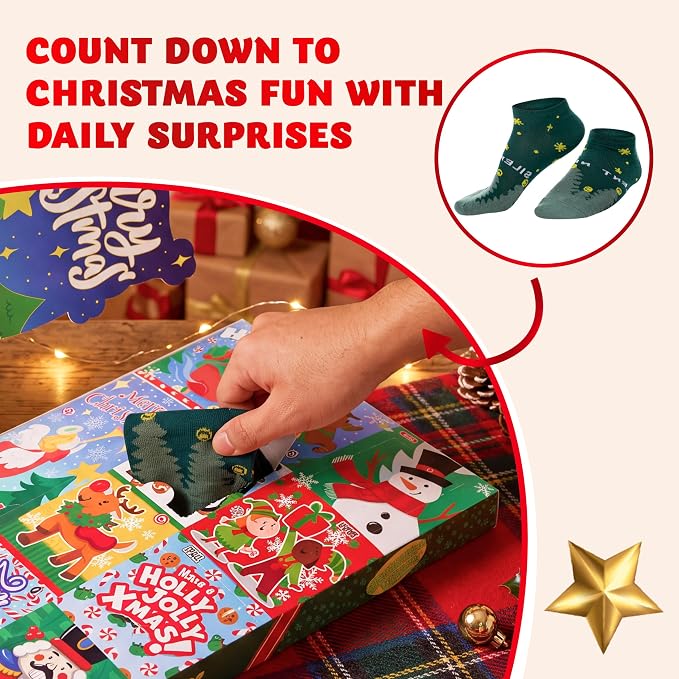 JOYIN 12 Days Christmas Socks - A Cozy Surprise Every Day - Image 4