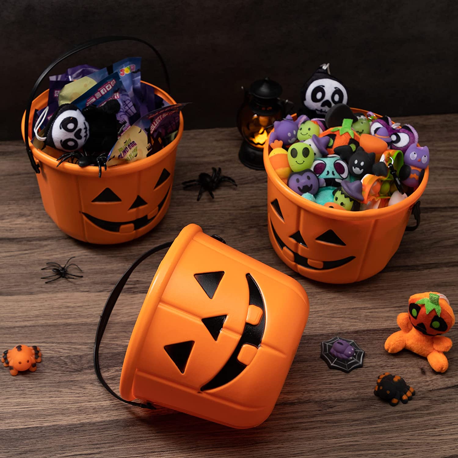 6-pack Trick Or Treat Pumpkin Buckets