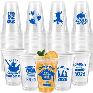 24 Pcs 16OZ Graduation Party Plastic Cups