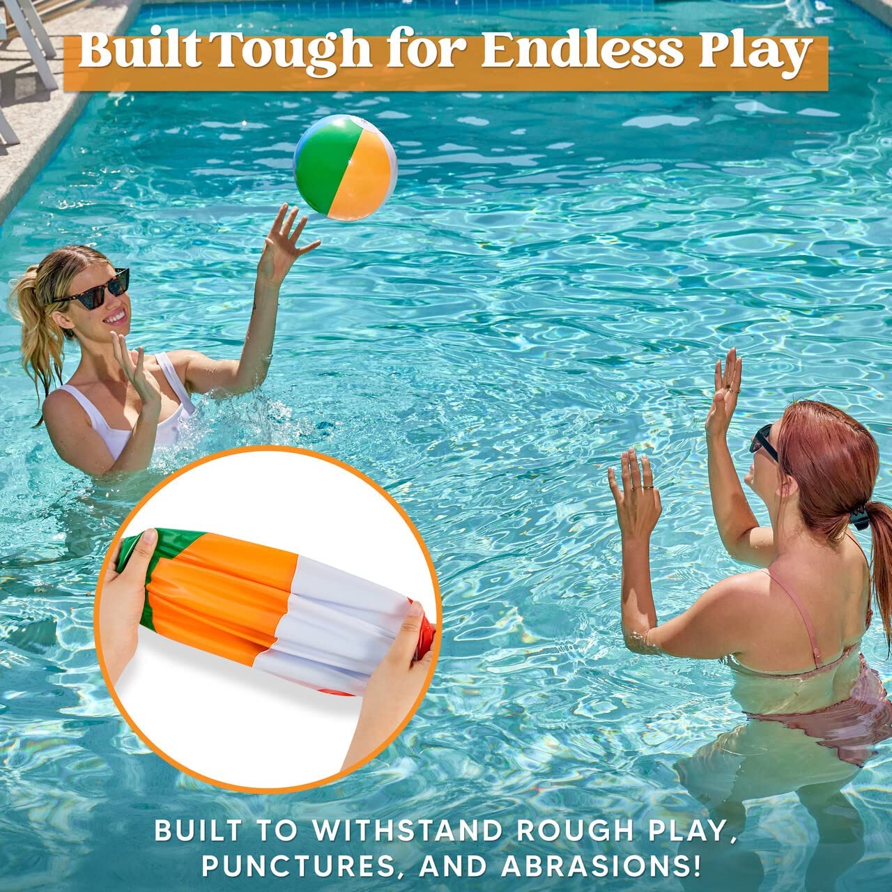 12Pcs Inflatable Beach Balls 16in - Image 4
