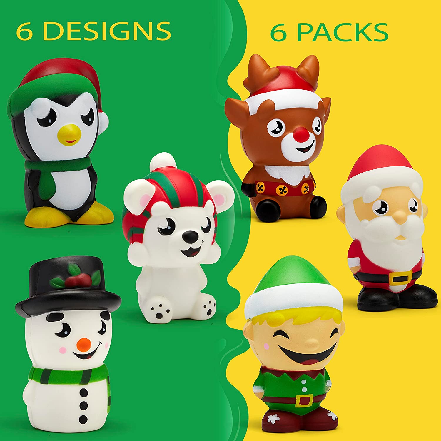 6 Piece Christmas Squishy Toy - Image 6