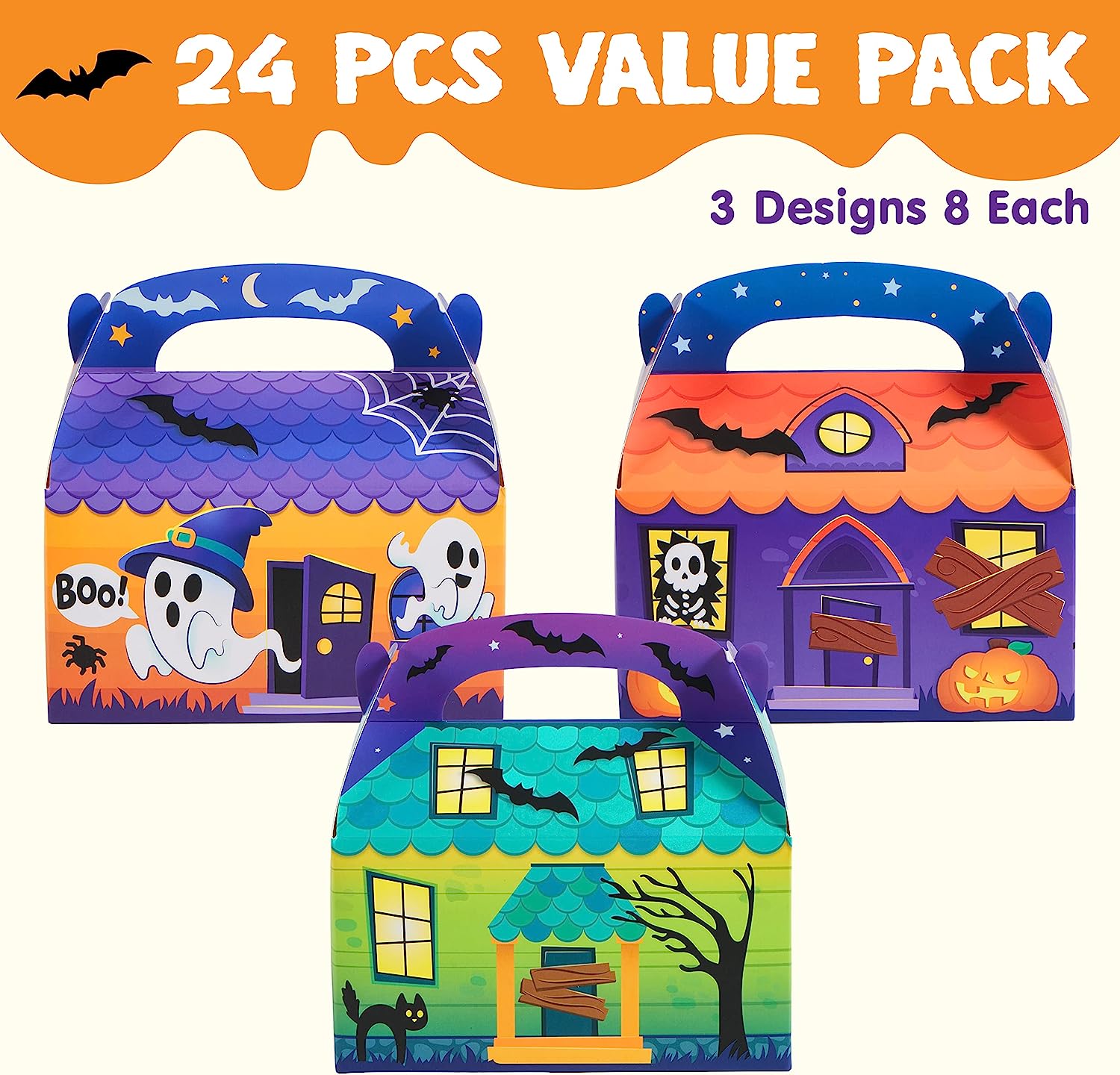 3D Halloween House Cardboard Treat Boxes - Image 5