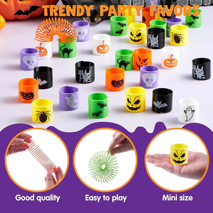 JOYIN 36 PCS Halloween Coil Spring Toys - Party Favors for Kids - Image 3