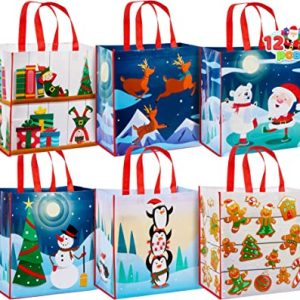 12 Piece Large Christmas Tote Bags