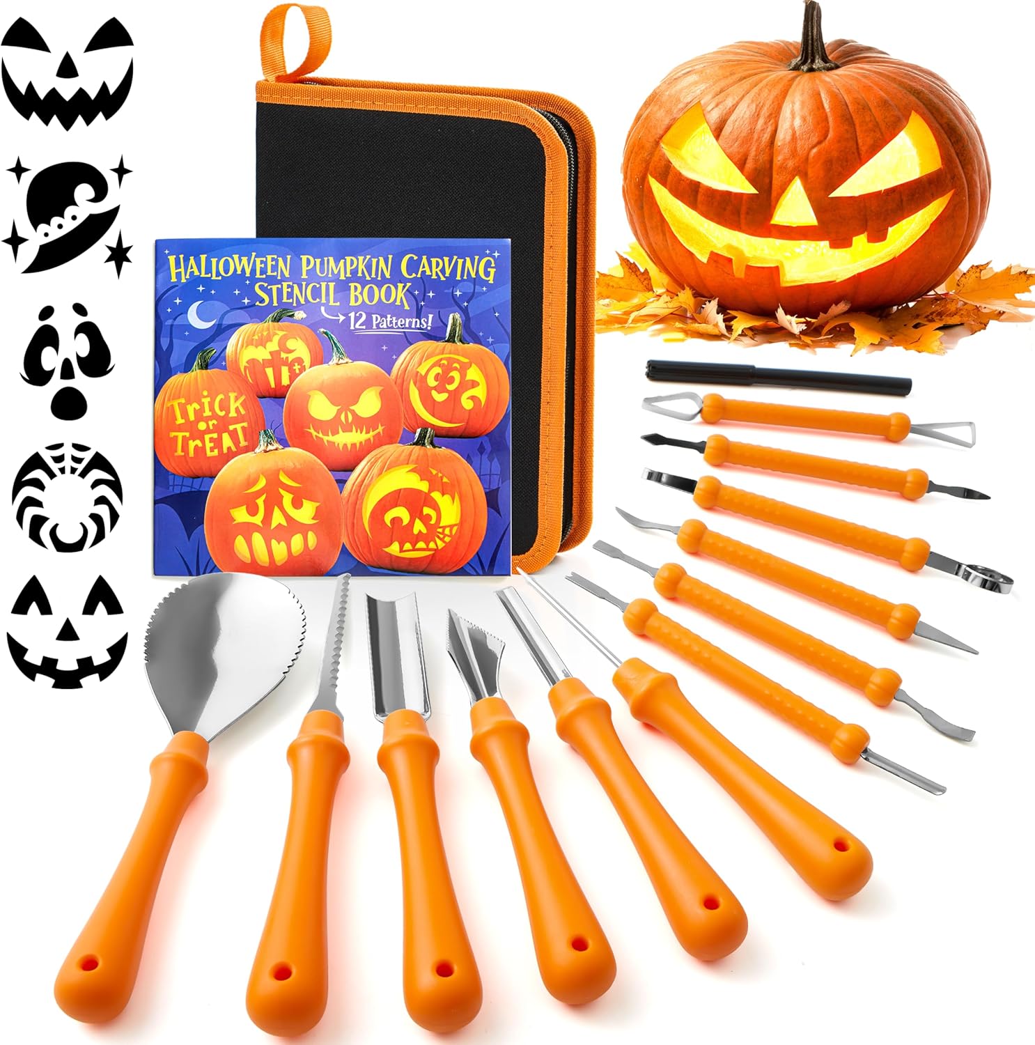 14 Pcs Halloween Pumpkin Carving Kit - Image 8
