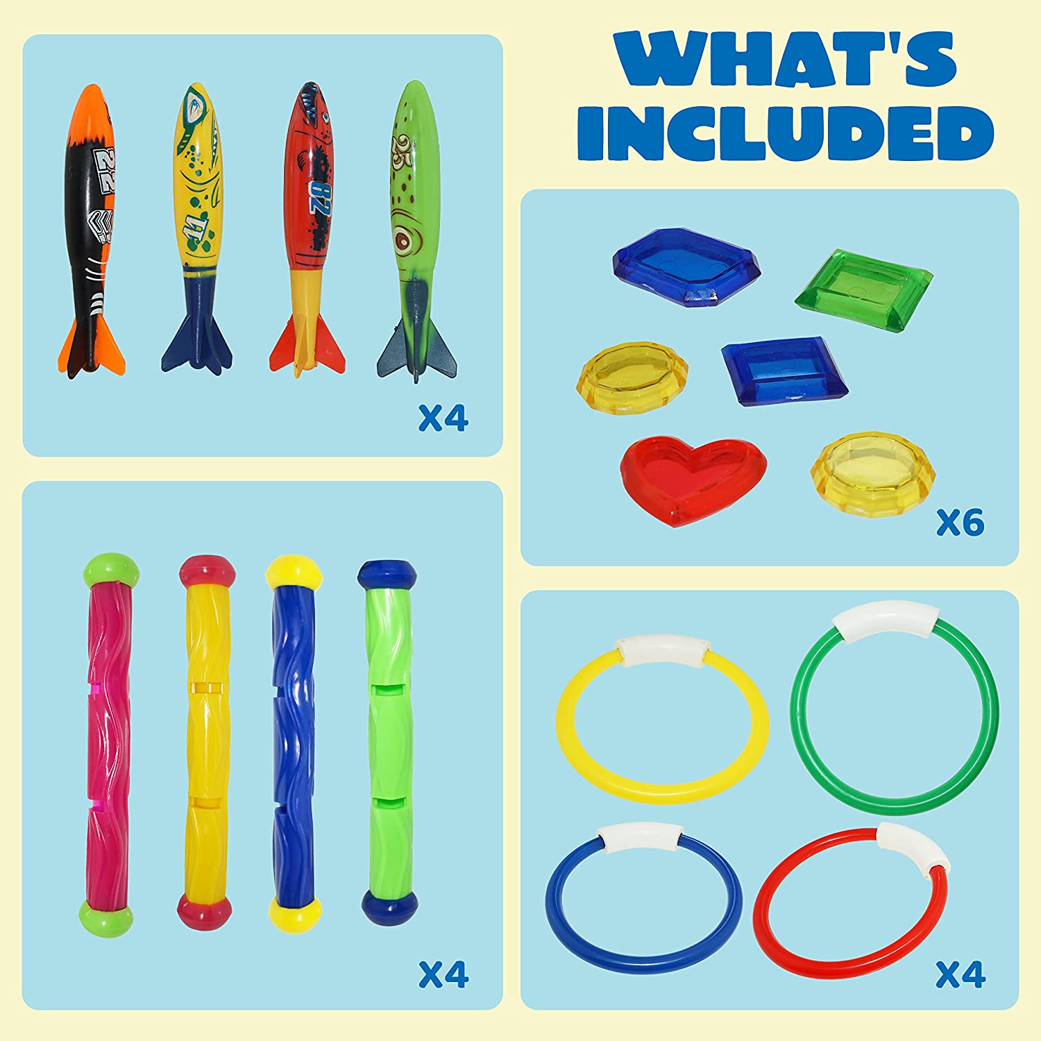 Sloosh - Summer Diving Toys, 18-piece Set - Image 3