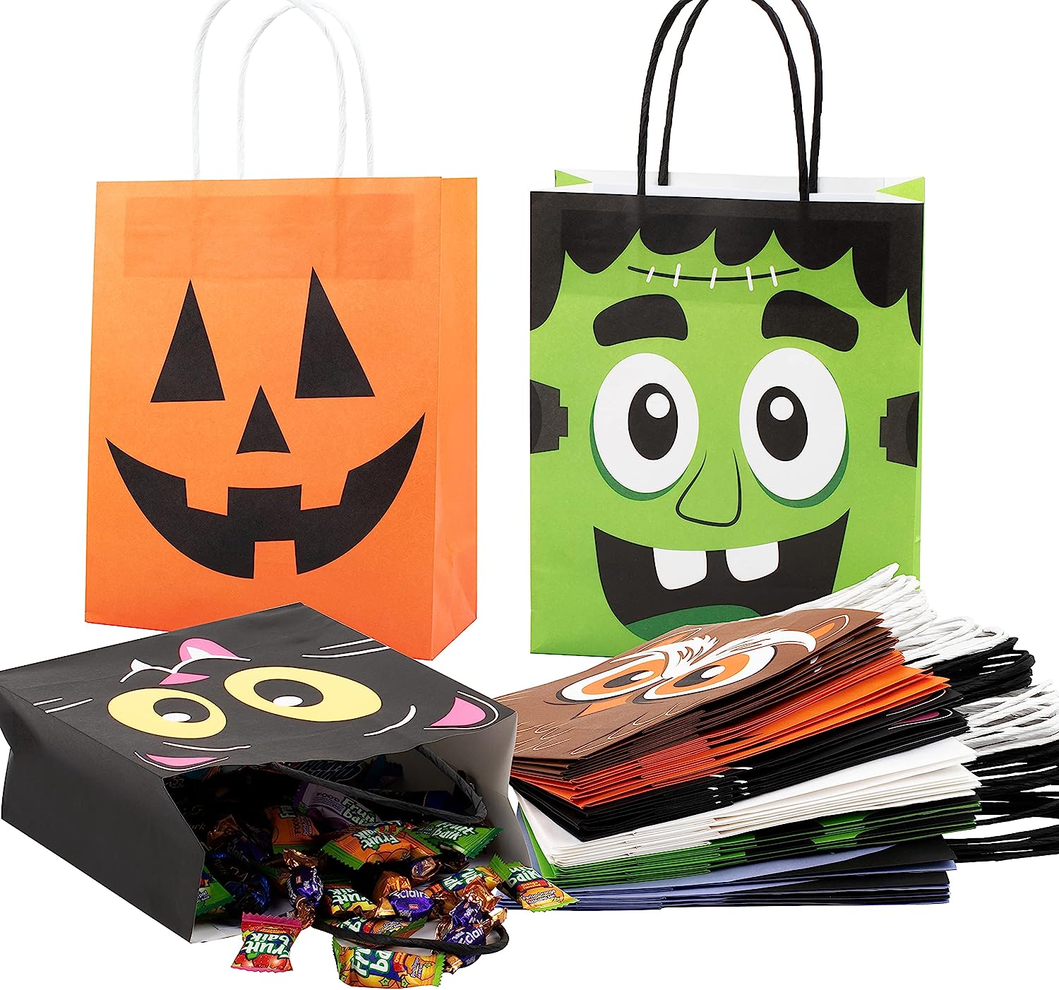 Halloween Colorful Bags with Handles, 24 Pcs - Image 6