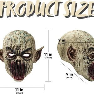 JOYIN Scary Zombie Mask - Full Head Latex Halloween Accessory