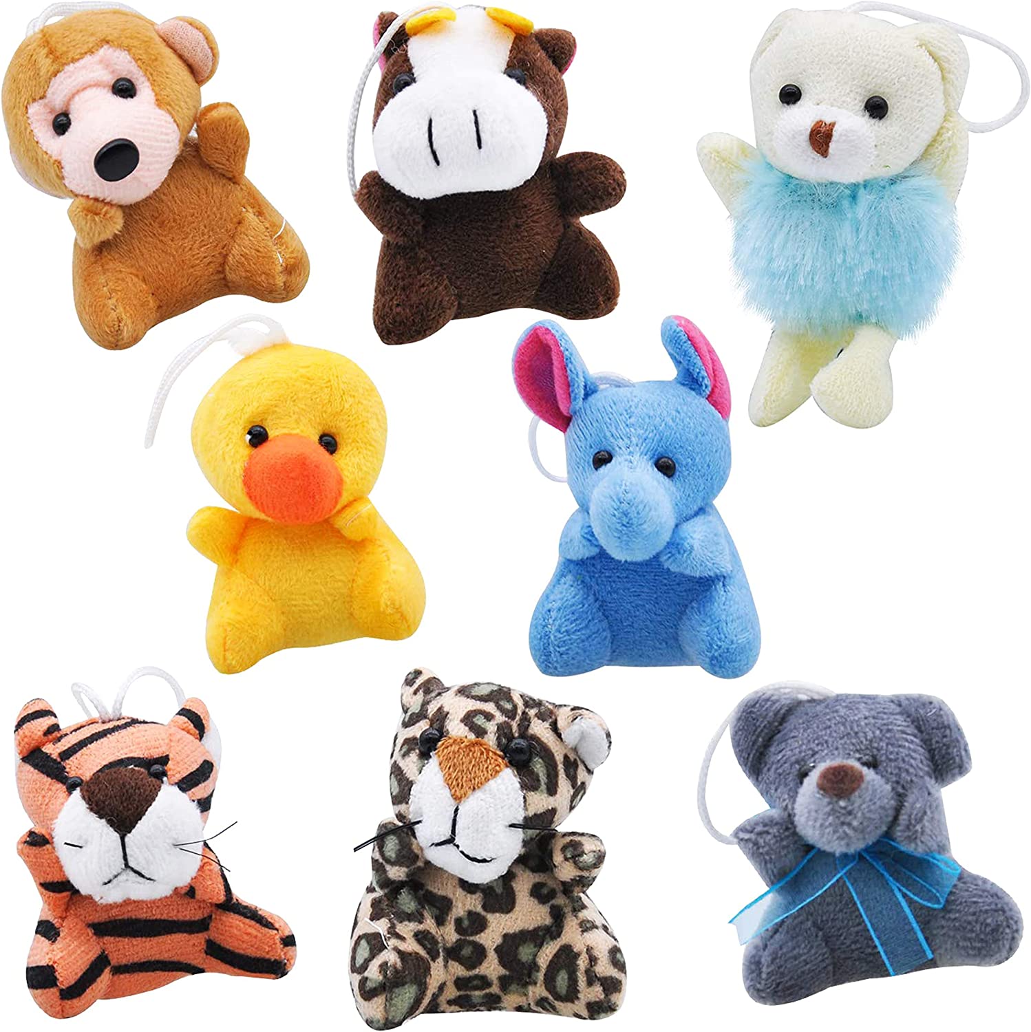 JOYIN 24 Pack Mini Animal Plush Toys, 3 Inch Assorted Stuffed Animals Party Favors - Image 6