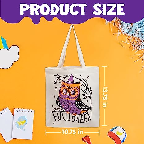3 Large Halloween Tote Bags - Image 3