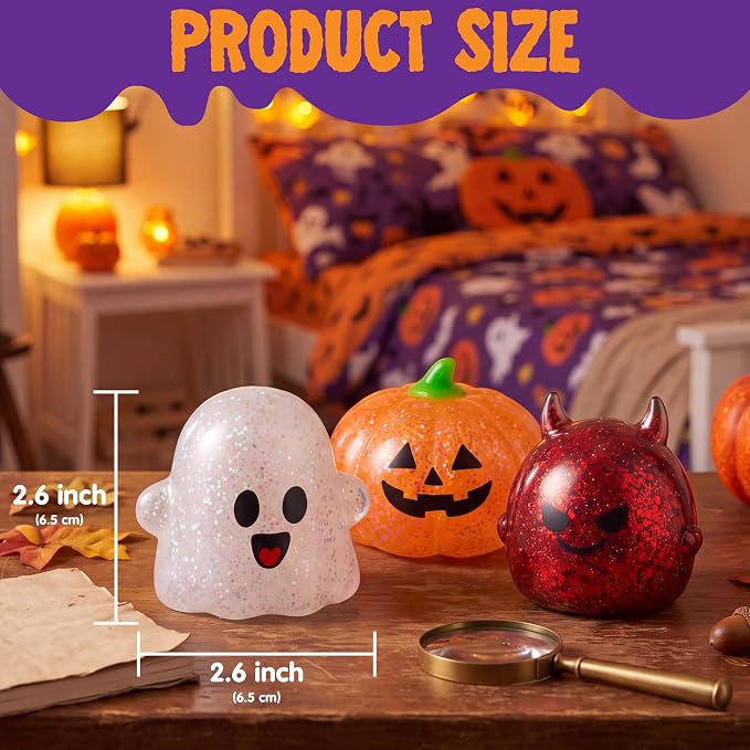 JOYIN 3 PCS Halloween Squishies - Slow Rising, Stress Melting - Image 4