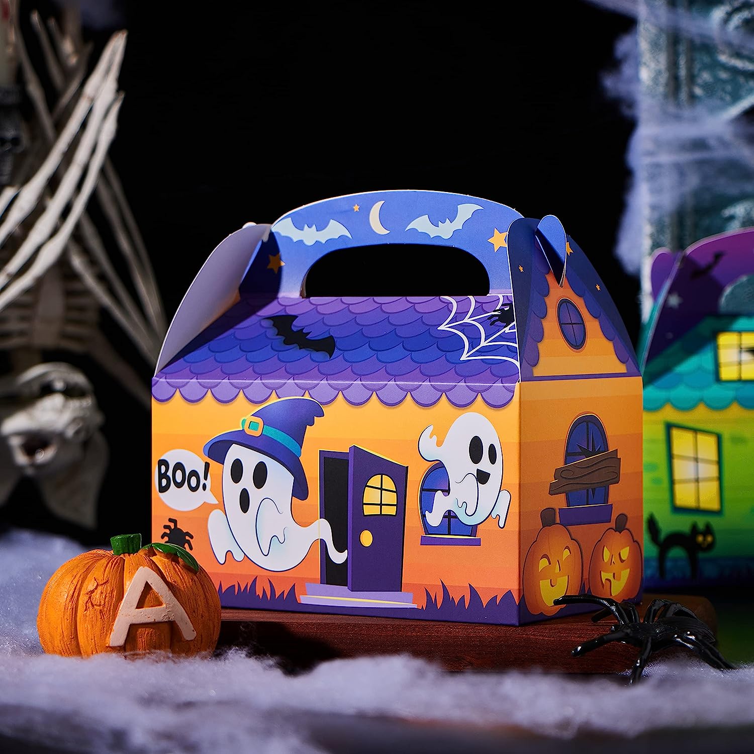 3D Halloween House Cardboard Treat Boxes - Image 3