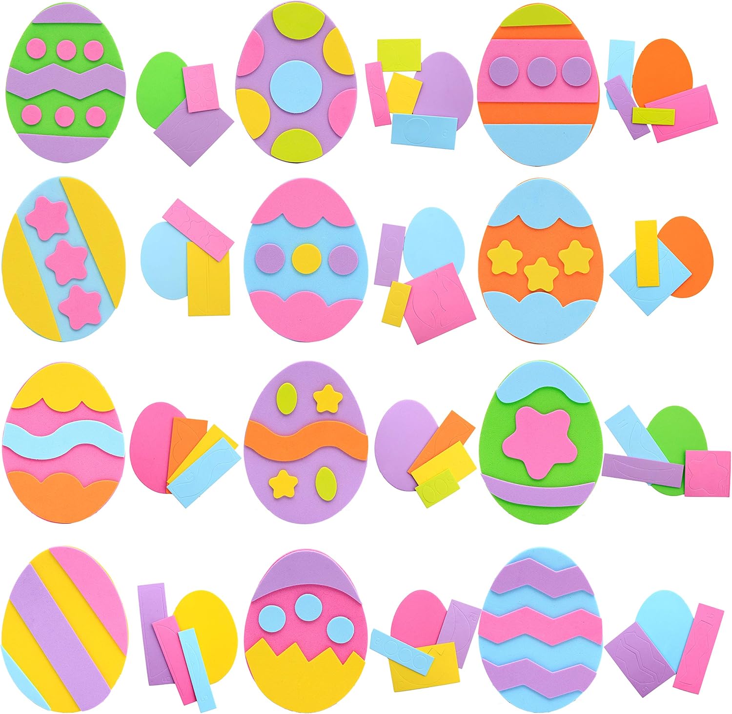 JOYIN Easter DIY Foam Magnet Set 24 Pack Easter Egg Hunt Basket Stuffers Art Activities - Image 2