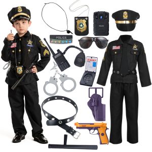 JOYIN 14-Piece Halloween Police Officer Role-Play Set for Kids