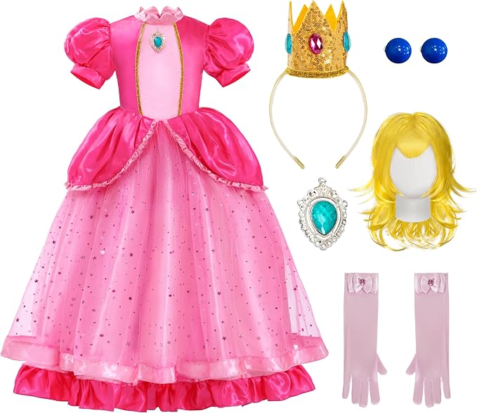 JOYIN Girls Pink Princess Dress with Crown - Halloween Costume - Image 3