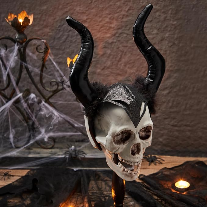 JOYIN Black Devil Horns Headband - Halloween Costume Accessory - Image 5