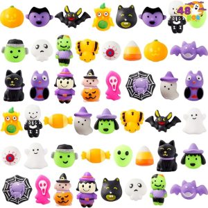 JOYIN 48 PCS Halloween Mochi Squishy Toys - Party Favors for Kids