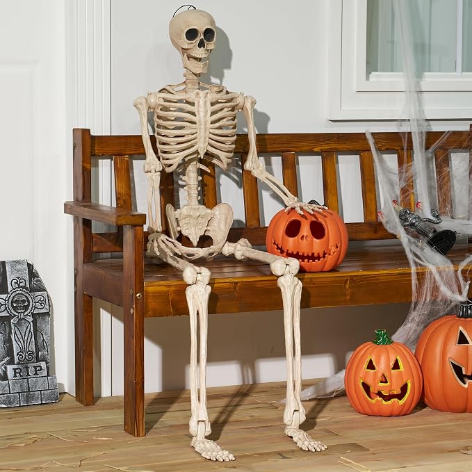 JOYIN 5 FT Posable Skeleton - Life Size Halloween Decoration - Image 6