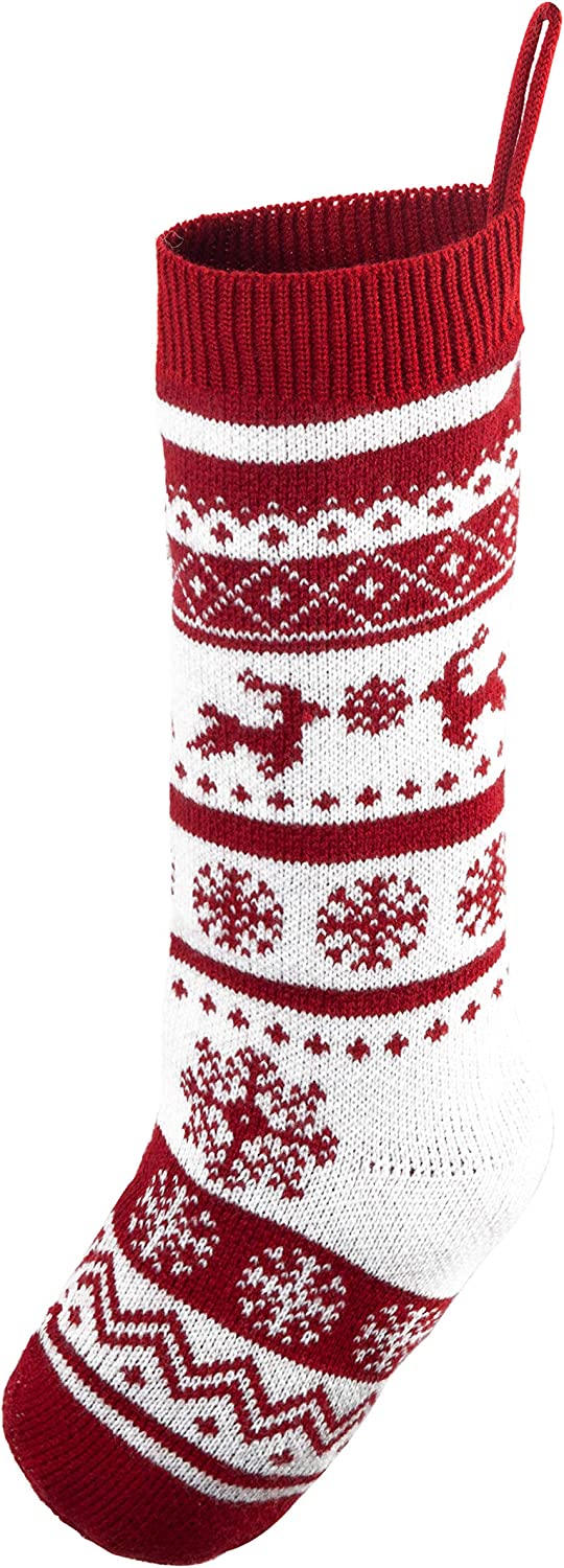 18in Knit Christmas Stockings, 6 Pack - Image 6