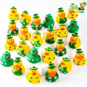 24 Pcs St.Patricks Day Rubber Ducks