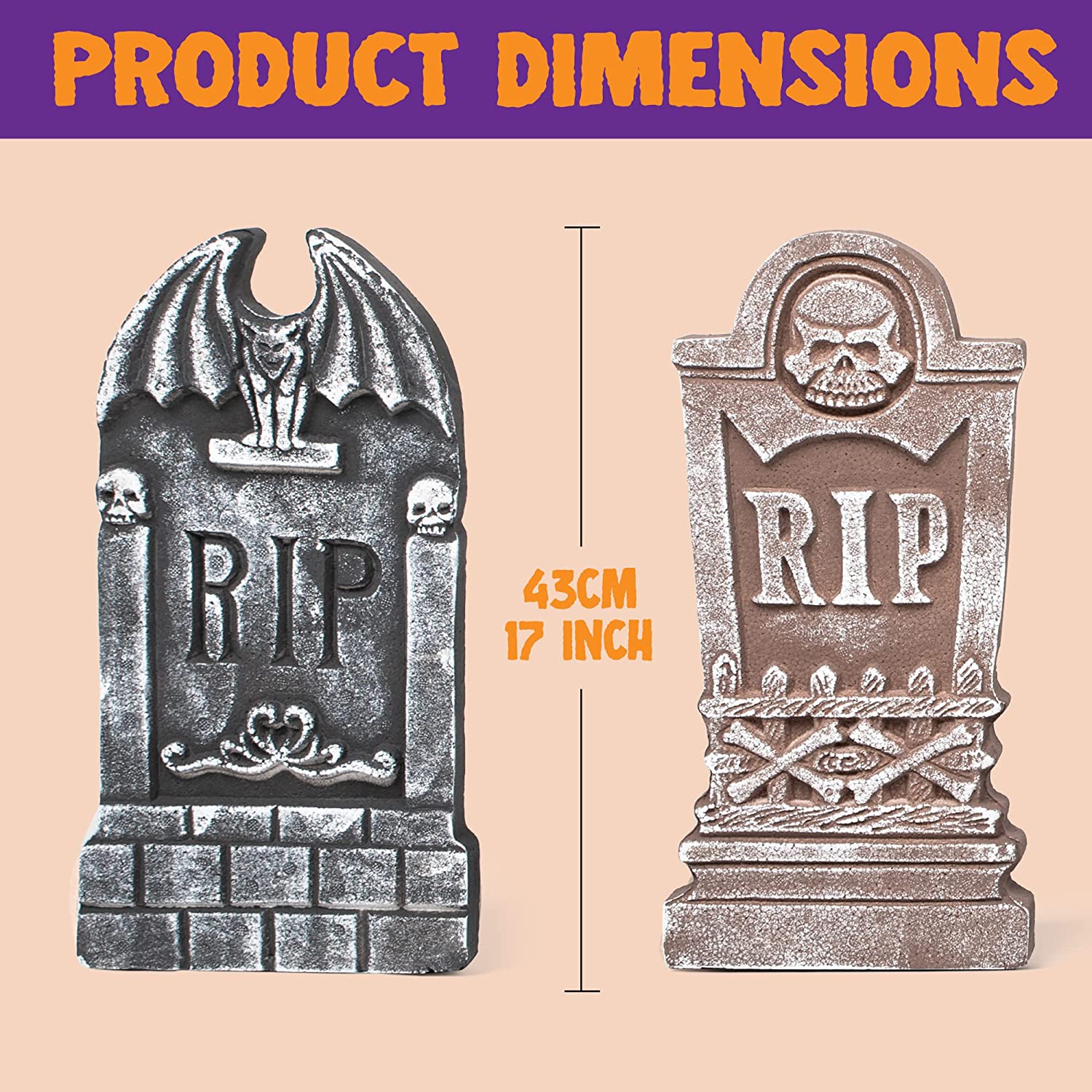 5-pack Realistic Foam Tombstones And Stands - Image 5