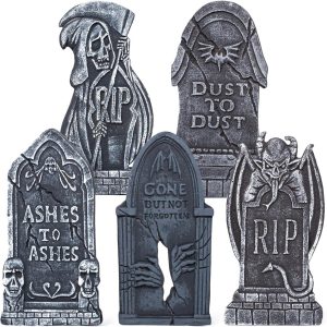 Halloween 17in Foam Tombstone (demon) With 12 Bonus Stakes