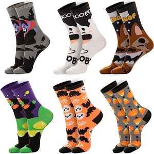 6-Pack Halloween Holiday Socks for Women