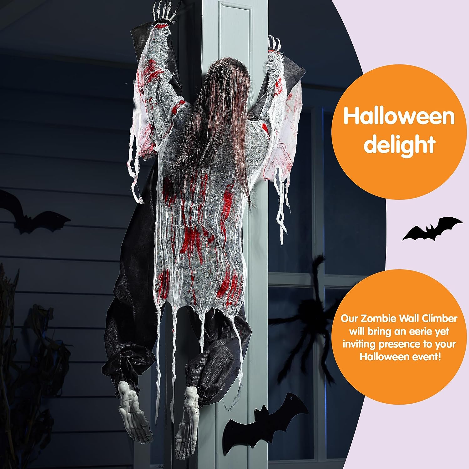 Joyin-2 Pcs 47in Halloween Climbing Zombies Wall Decoration - Image 4