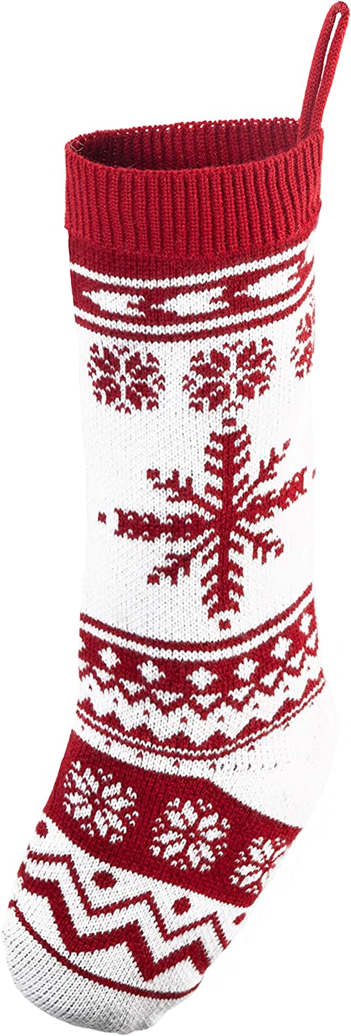 18in Knit Christmas Stockings, 6 Pack - Image 4