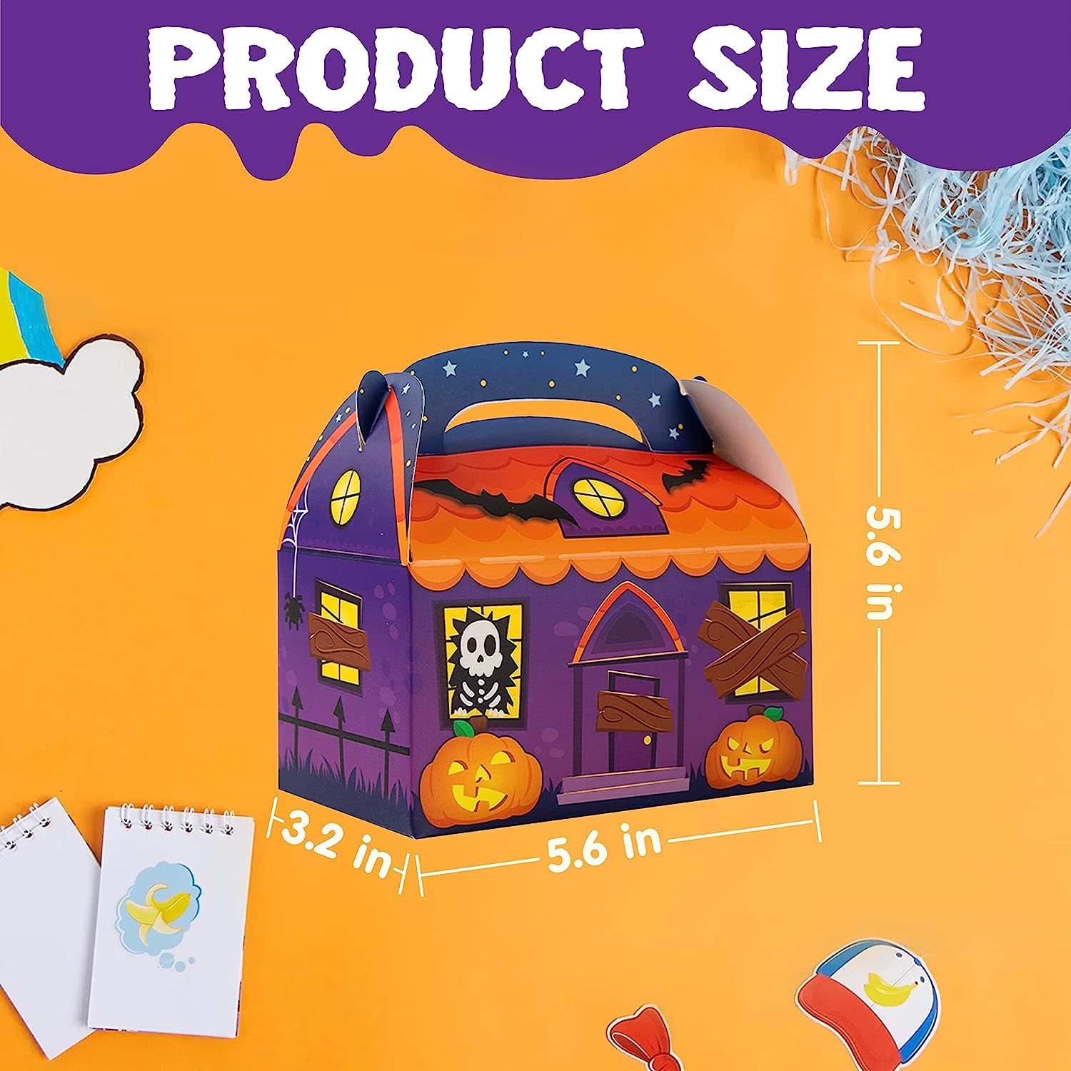 3D Halloween House Cardboard Treat Boxes - Image 2