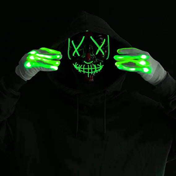 Led Scary Mask And Gloves (green) - Image 3