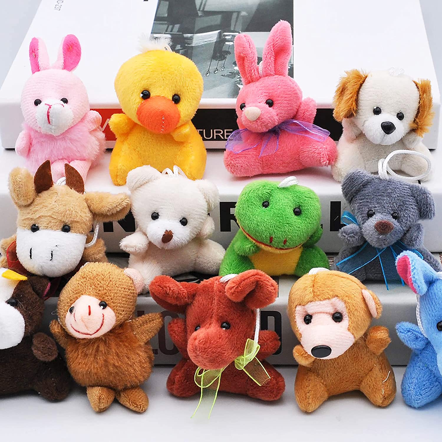 JOYIN 24 Pack Mini Animal Plush Toys, 3 Inch Assorted Stuffed Animals Party Favors - Image 3