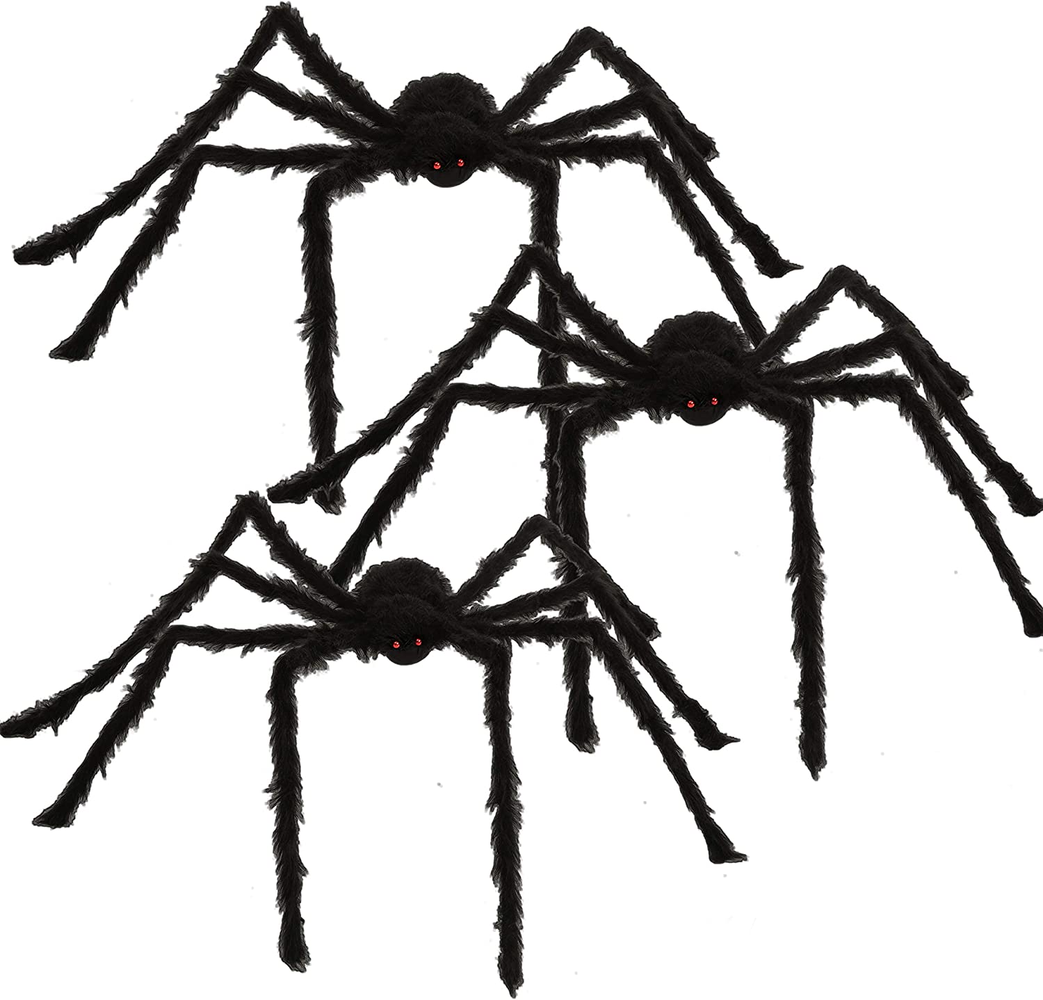 3 Pack Halloween Realistic Hairy Spiders - Image 7