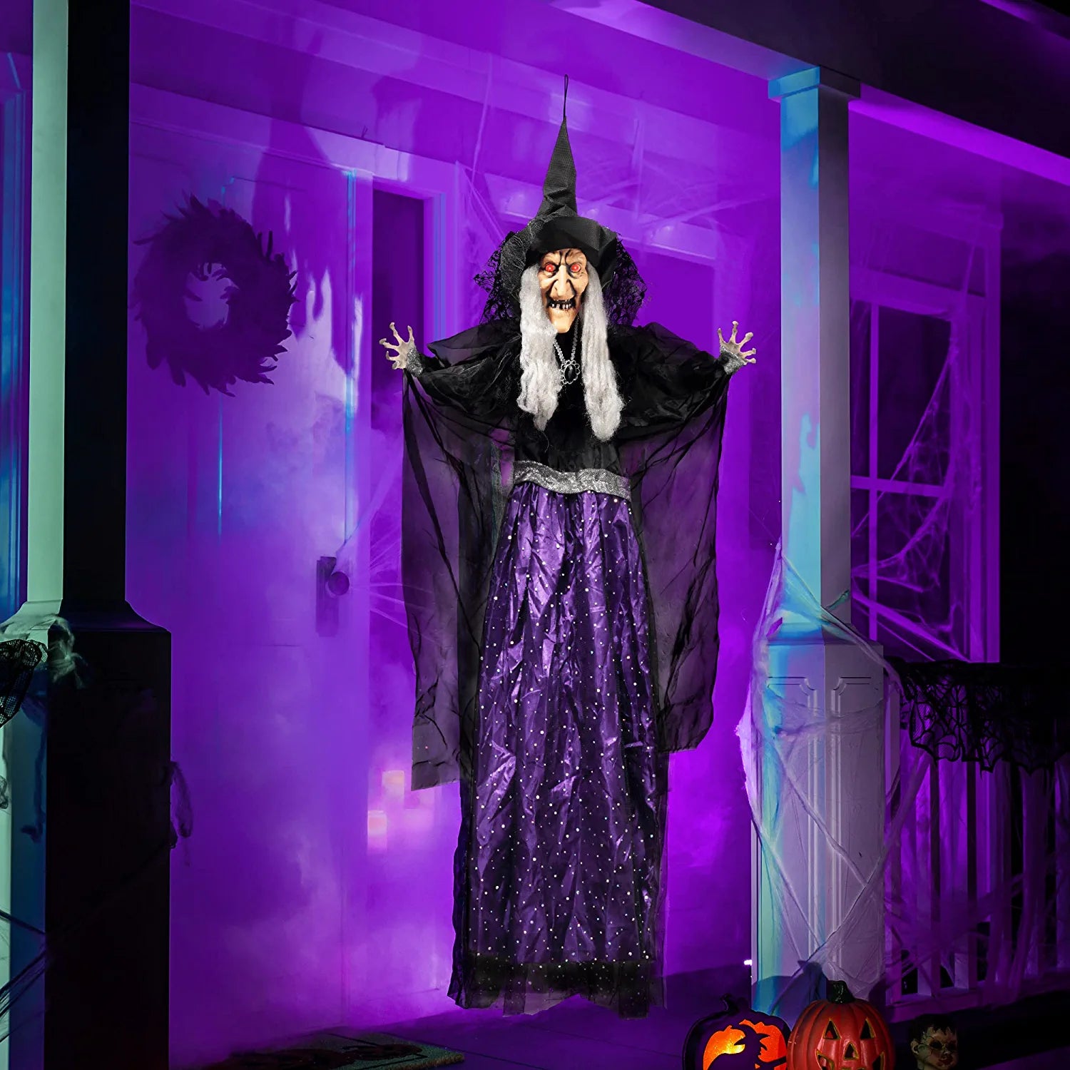 47in Animated Hanging Witch - Image 9