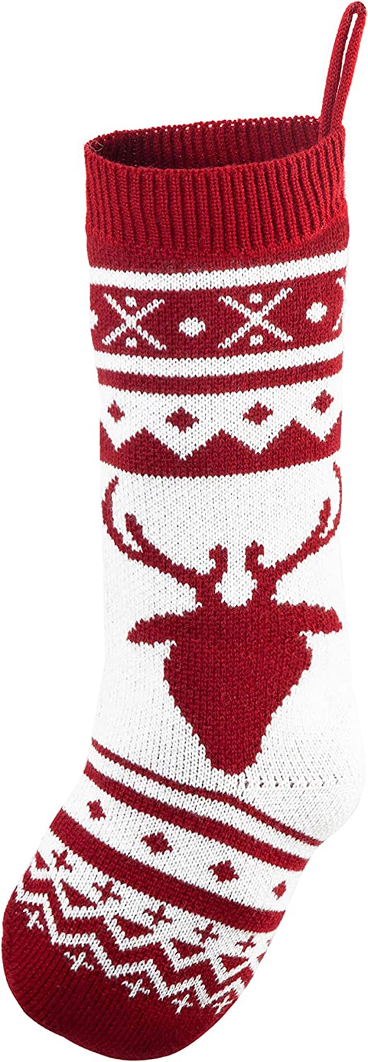 18in Knit Christmas Stockings, 6 Pack - Image 7