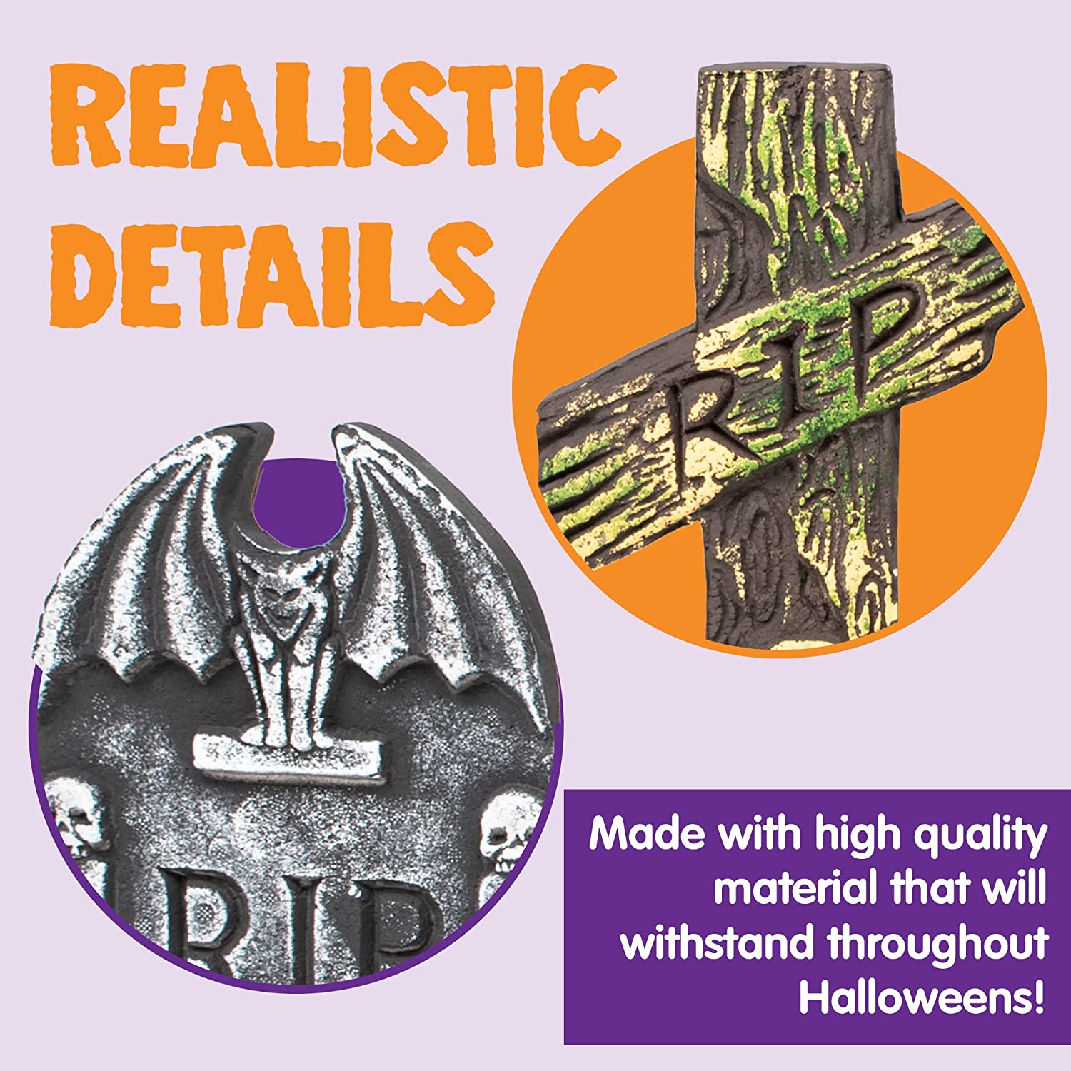 5-pack Realistic Foam Tombstones And Stands - Image 3