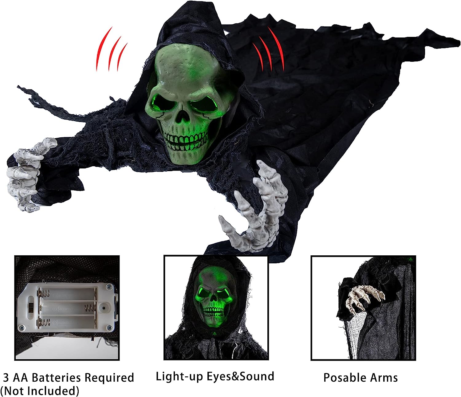 Halloween Grim Reaper Ground breaker Decoration - Image 3