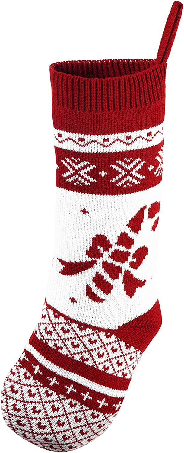 18in Knit Christmas Stockings, 6 Pack - Image 9