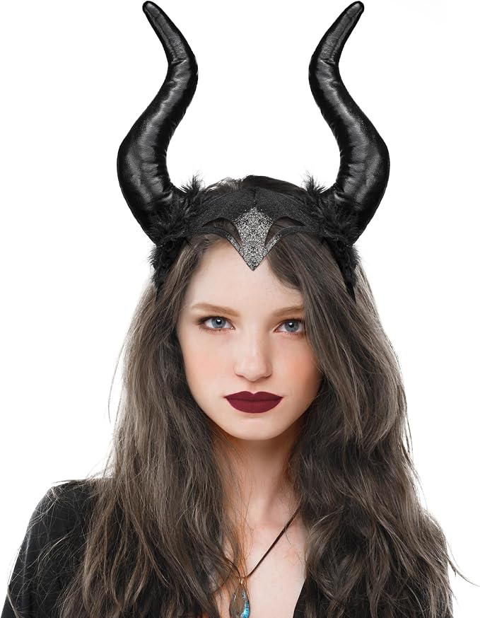JOYIN Black Devil Horns Headband - Halloween Costume Accessory - Image 2