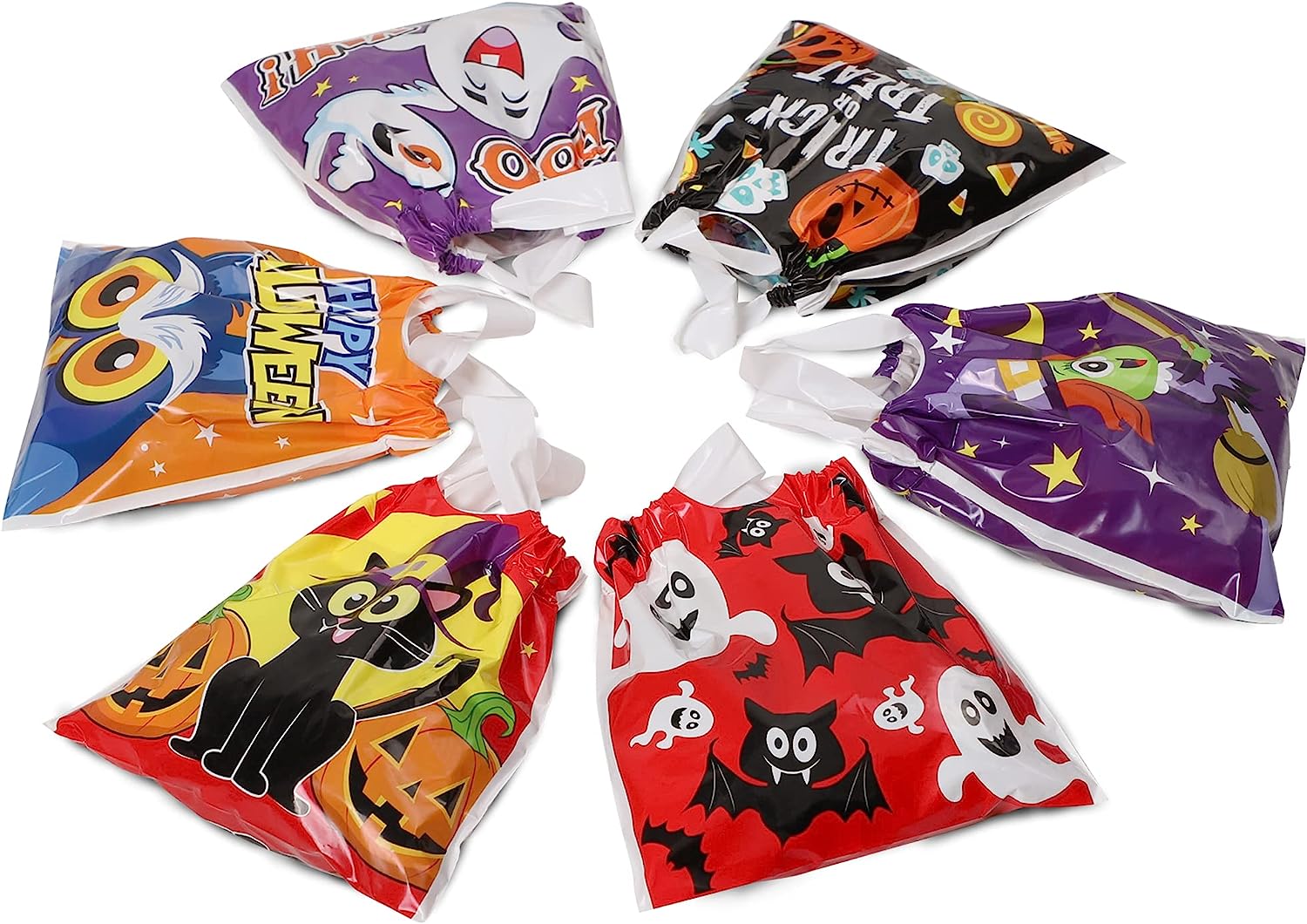 Halloween Trick or Treat Drawstring Bags, 96 Pcs - Image 3