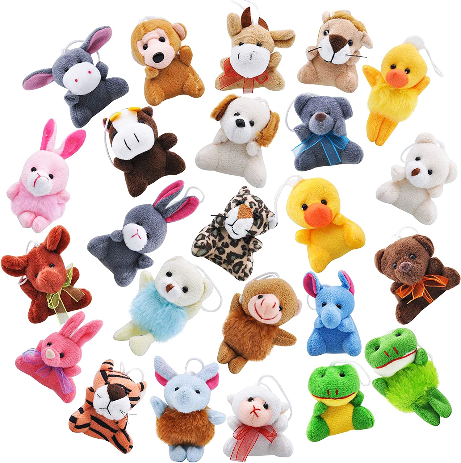 JOYIN 24 Pack Mini Animal Plush Toys, 3 Inch Assorted Stuffed Animals Party Favors - Image 5