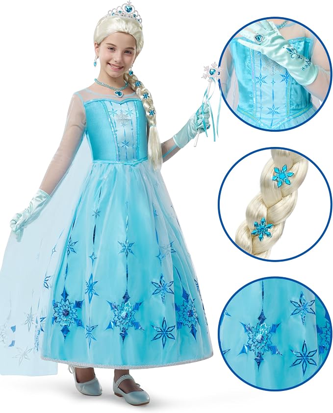 JOYIN Girls Ice Princess Dress - Light-Up Halloween Costume - Image 5