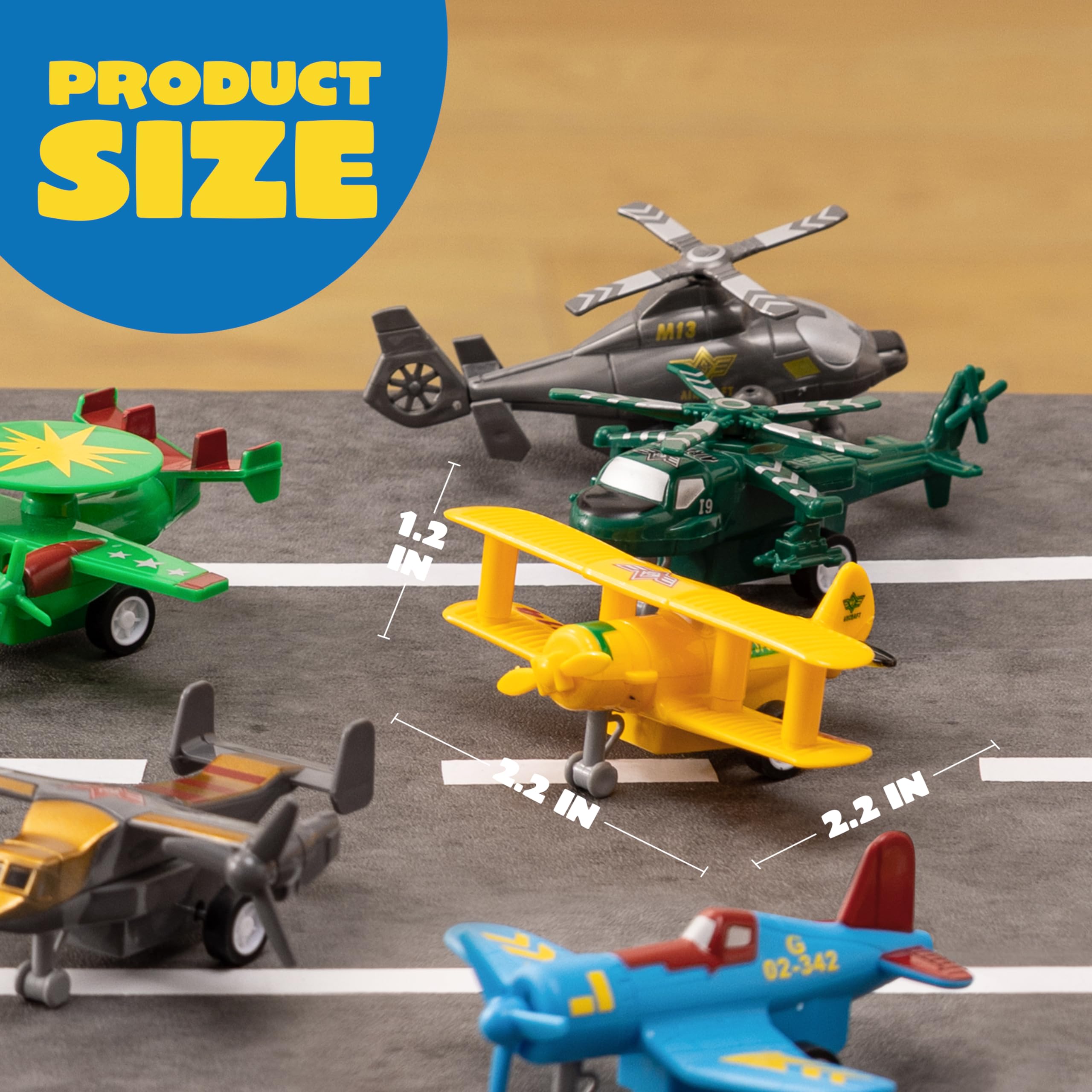 Pull Back Aircraft Toy Set, 16Pcs - Image 4